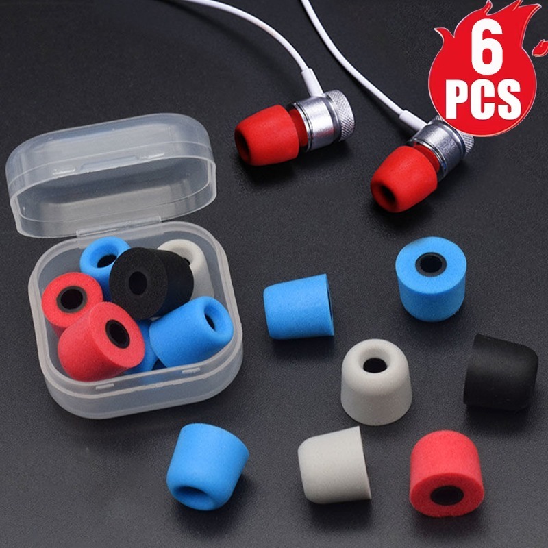 Earphone Foam Tip - 1-6 คู่ Soft Memory Foam หูฟัง