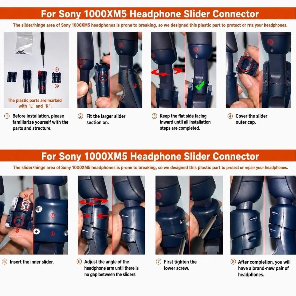 ชุดซ่อมบานพับหูฟังพลาสติก พร้อ - Sony Headphone Wh-1000Xm5 บทวิจารณ์และราคา